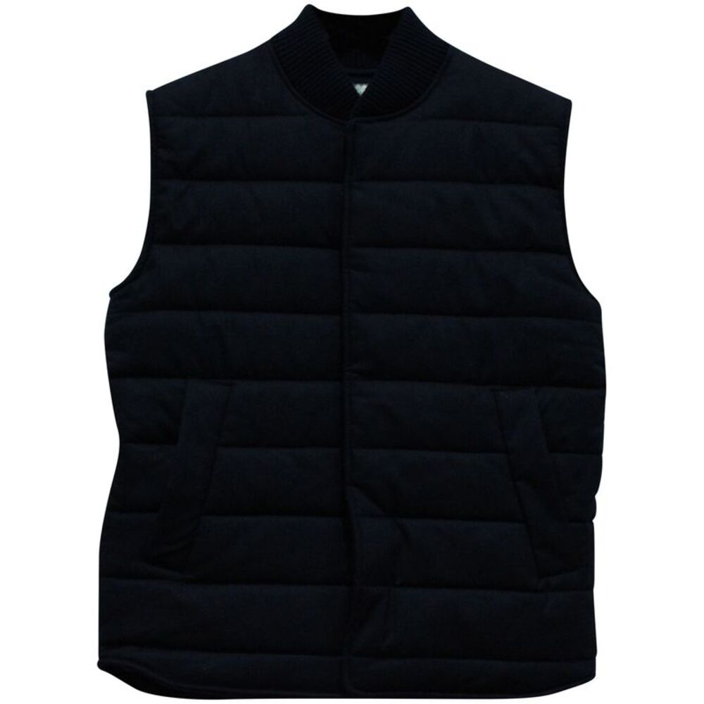 Officine Generale Padded Gilet in Navy Blue Wool